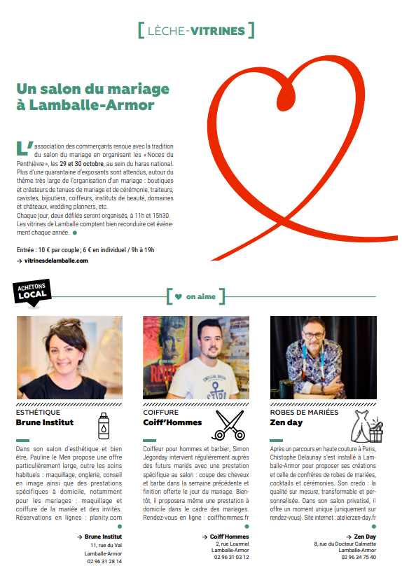 Un salon du mariage à Lamballe Armor Les Vitrines de Lamballe